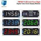 TM1637 LED Display Module for Arduino 4 Digit Tube 7 Segment 0.56 inch Time Clock Indicator Module Red Blue Green Yellow White