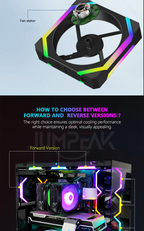 JUMPEAK CS120 ARGB Cooling Fan 360mm 240mm Modular Stackable Splicing Silent 120mm RGB Fans Kit For Gaming PC Case Water Cooler