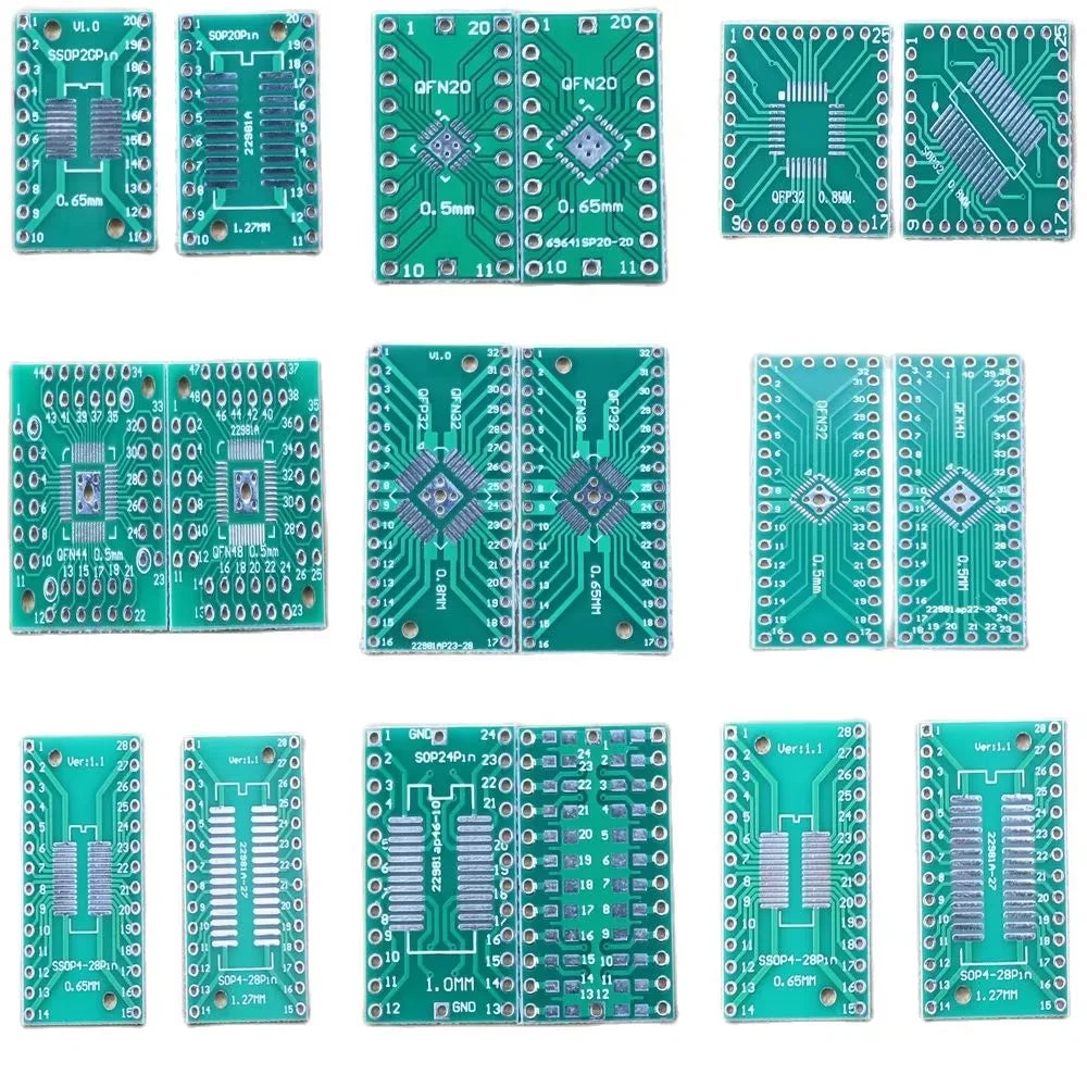 1Pce Pinboard SOP20 QFN20 QFP32 SSOP32 QFN32 QFN40 QFP44/48 TSSOP24 SSOP24 SOP28 to DIP56 56pin  IC Adapter Socket Adapte Plate