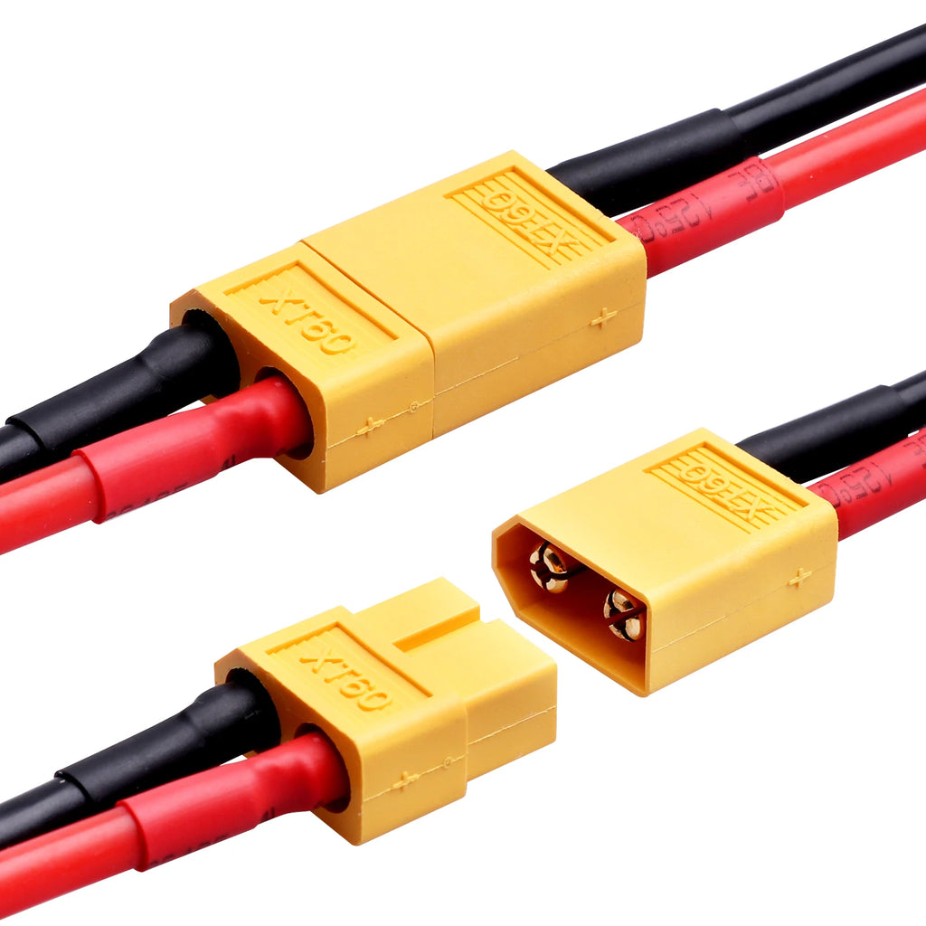 Hobbypark RC Lipo Battery Cable Xt60 Male Female Connectors 14awg Silicone W/Battery Straps For Rc Cars Quadcopters (4pcs)