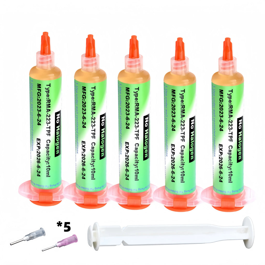 RMA‑223‑TPF 10ml Syringe No‑Clean Liquid Soldering Flux Paste for BGA Reballing SMD PCB Motherboard Chip Repair Welding Tools