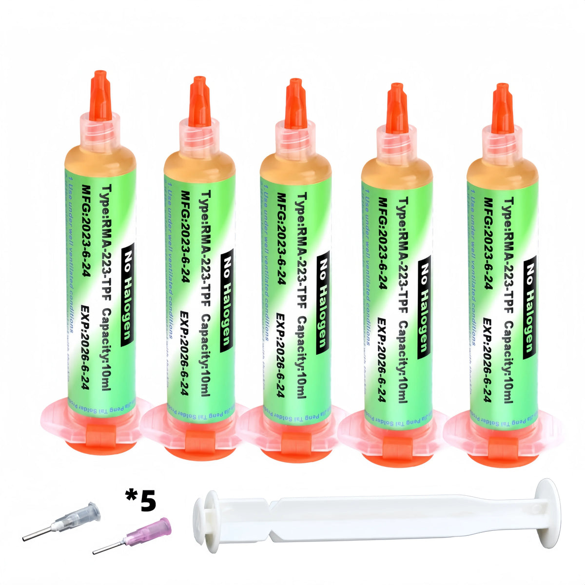RMA‑223‑TPF 10ml Syringe No‑Clean Liquid Soldering Flux Paste for BGA Reballing SMD PCB Motherboard Chip Repair Welding Tools