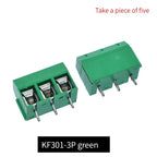 100PCS KF301-2P 3p Splicing, screw type PCB spacing 5.0 connector terminals, terminal KF301 Red, blue, green, black