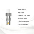 1PC Viborg Gold Plated GX16 GX12 Aviation Connector 2 Pin Female Socket Plug Circular Panel Mount Adapter