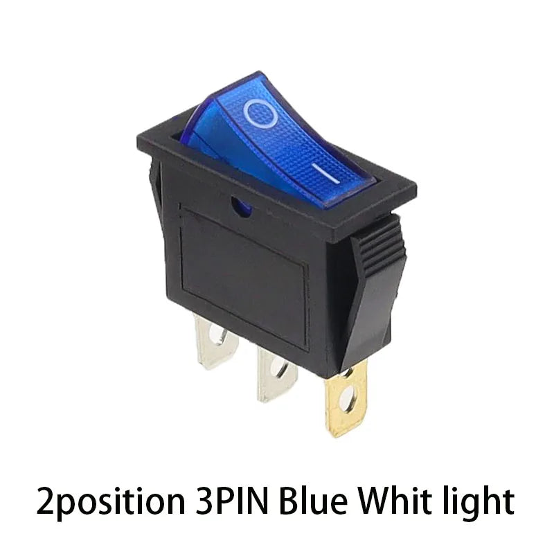 1PCS KCD3 Rocker Switch ON-OFF ON-OFF-ON 2 Position 3Pins Electrical equipment With Light Power Switch 16A 250V / 20A 125V AC