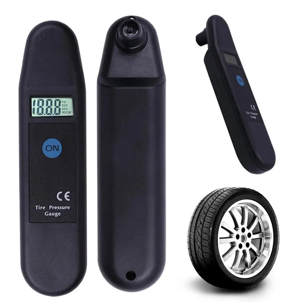 Digital Auto Tire Tyre Air Pressure Gauge Meter LCD Display Manometer Barometers Tester PSI/KPA/BAR/KG/CM2 Detector for Car