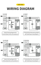 Three-Phase Voltage Phase Sequence Multifunctional Protector Relay 2NO2NC 200-500VAC Automatic Reset