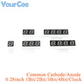 5pcs 0.28 inch 0.28" LED Display 7 Segment 1 Bit/2 Bit/3 Bit/4 Bit Clock Digit Digital Tube Red Common Cathode / Anode
