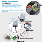 AS-20 DC 12V AC 110V 220V 10A Waterproof Sensitive Auto Photo Switch On/Off Photocell Street LED Light Switch Sensor Switch Tool