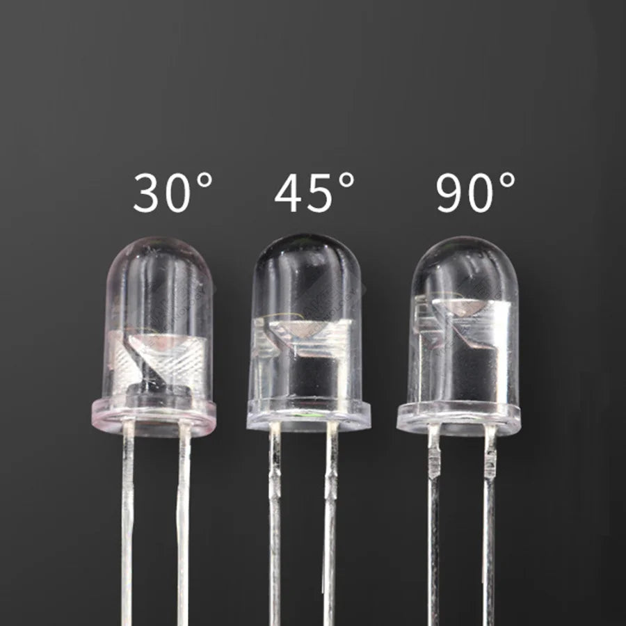 5mm 10mil IR LED Emitting Diodes 850nm 30/45/60/90 Degree Transmitter Emitter Infrared Phototransistor Photodiode Invisible DIP