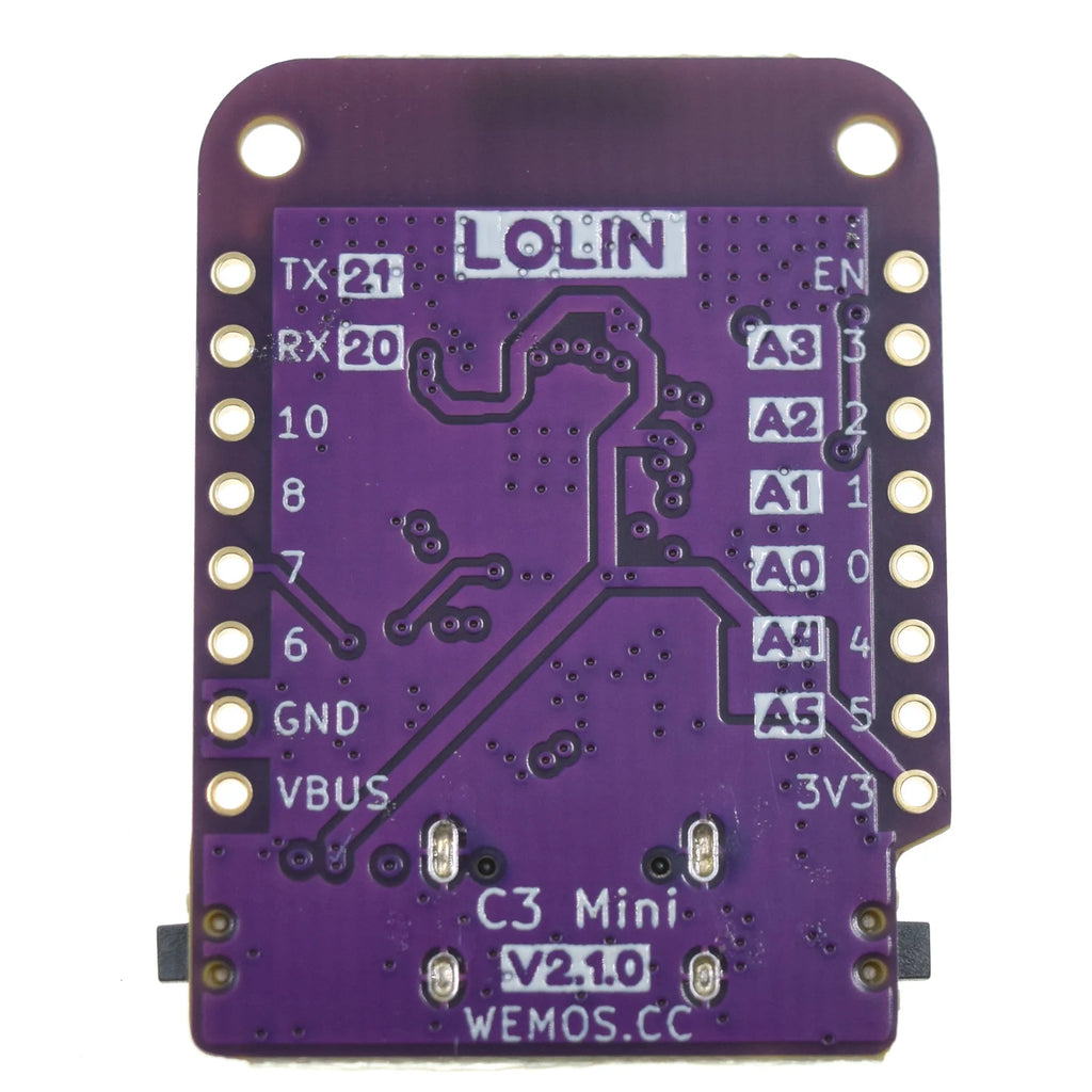 C3 Mini V2.1.0 - LOLIN WIFI Bluetooth LE BLE IOT Board ESP32-C3FH4 ESP32-C3 4MB FLASH MicroPython Arduino Compatible