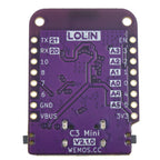 C3 Mini V2.1.0 - LOLIN WIFI Bluetooth LE BLE IOT Board ESP32-C3FH4 ESP32-C3 4MB FLASH MicroPython Arduino Compatible