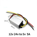12V 24V to 5V 50A-1A Step Down Voltage Converter Voltage Reducer DC Converter Regulator 12 Volt to 5 Volt Buck Power Supply