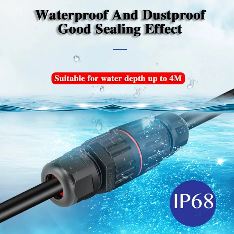 IP68 Waterproof Joint Wire Quick Connection Connector 2/3 Pin Solder Less LED Lamp Wiring Outdoor Rainproof Terminal New