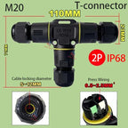 IP68 Waterproof Connector 2/3/4/5 Pin Screw Wiring Terminal Adapter For LED Light Electric Wire Connector Outdoor Junction Box