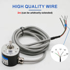 Photoelectric Incremental Rotary Encoder 38S6G5-B-G24N 50/100/200/360/400/500/600PPR AB 2 Phase DC8-24V NPN PNP Optical Encoder