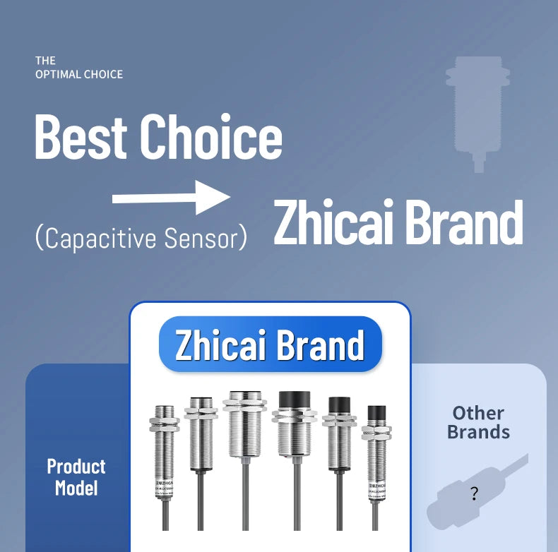 ZHICAN E2K M12 M18 Capacitive Proximity Sensor 30mm Long Range Plastics Glass Wood Metals Nonmetal Material Detection Switch