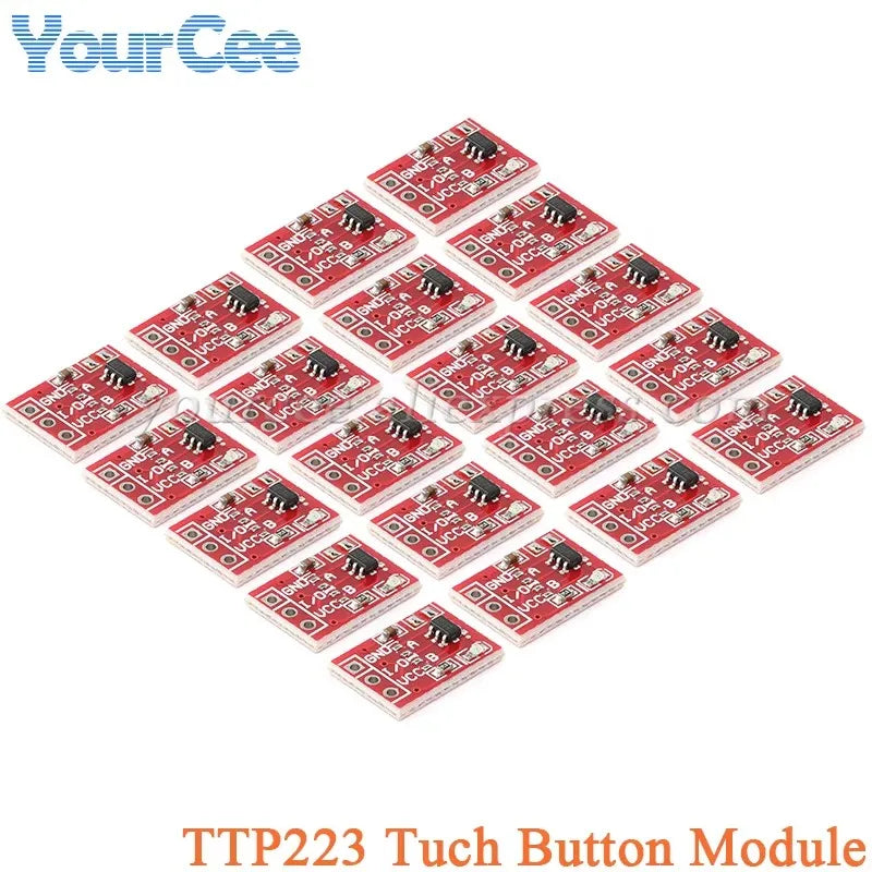 50pcs/5pcs TTP223 Touch Button Module Capacitor Type One Single Channel Self Locking Touch Switch Sensor 15*11mm 2.5-5.5V