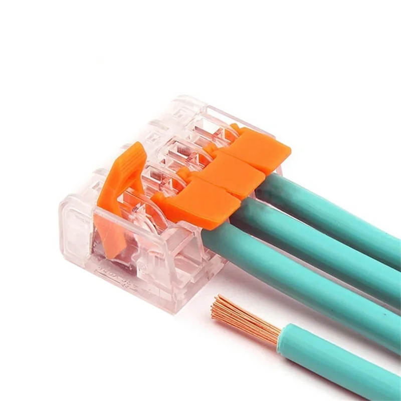75Pcs Box Electrical Lever Wire Connectors 2 Pin 3 Pin 5 Pin Electric Cable Clamp Mini Quick Wire Terminal Push-in Connector