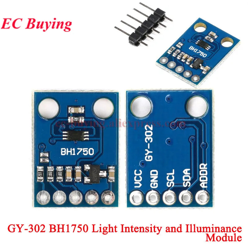 20Pcs/1pc GY-302 GY-30 BH1750 BH1750FVI Light Intensity Illumination Module Digital Ambient Optical Sensor Module for Arduino