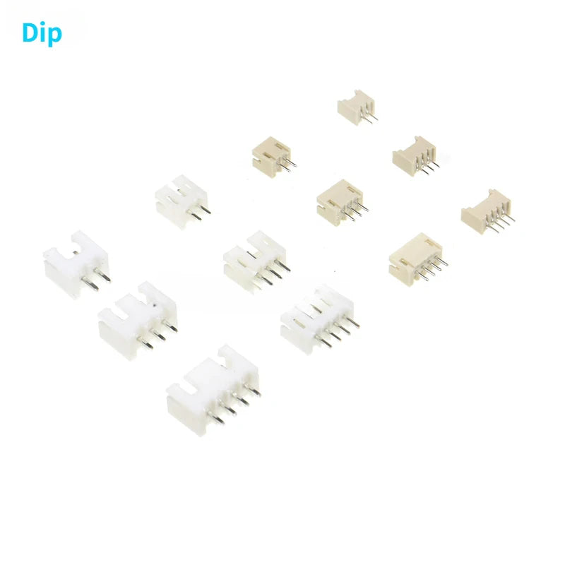 20pcs SH1.0 1.25 ZH1.5 PH2.0 XH2.54 mm Male Pin Header Socket Dip/Right Angle RA SMD SMT 2/3/4/5/6/7/8/9/10/12P Wafer