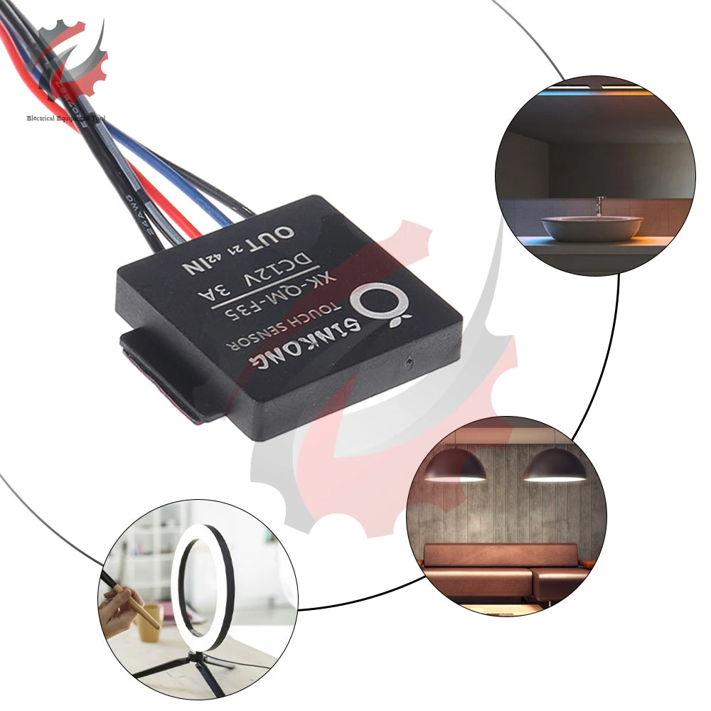 DC 5-12V Bathroom Mirror Switch Touch Switch Sensor Stepless LED Inductive Dimming Touch Dimmer Switch for Led Light Mirror