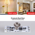 DC 12V Capacitive Touch Sensor Switch Coil Spring Switch LED Dimmer Control Switch 9-24V 30W 3A for Smart Home LED Light Strip