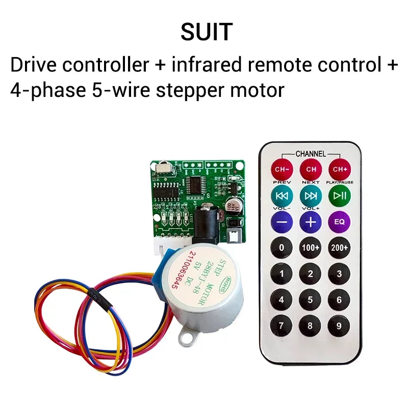 1PCS DC 5V ULN2003 DIY Stepper Motor Driver Board 28BYJ48 Infrared Remote Control New