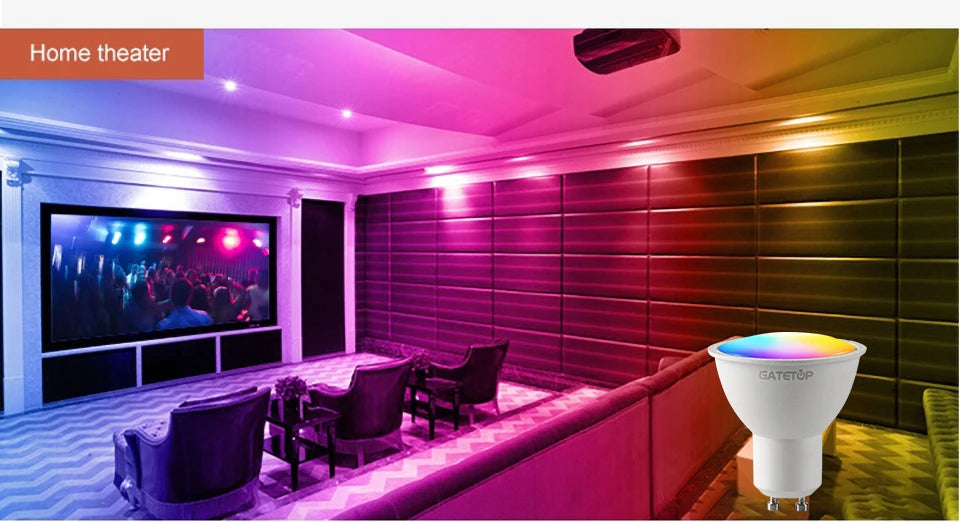 1-10PCS LED Intelligent RGBW Bulb GU10 E27 E14 24 Key Infrared Remote Control AC110V 230V 6W 10W Color Plus White Light Dimming