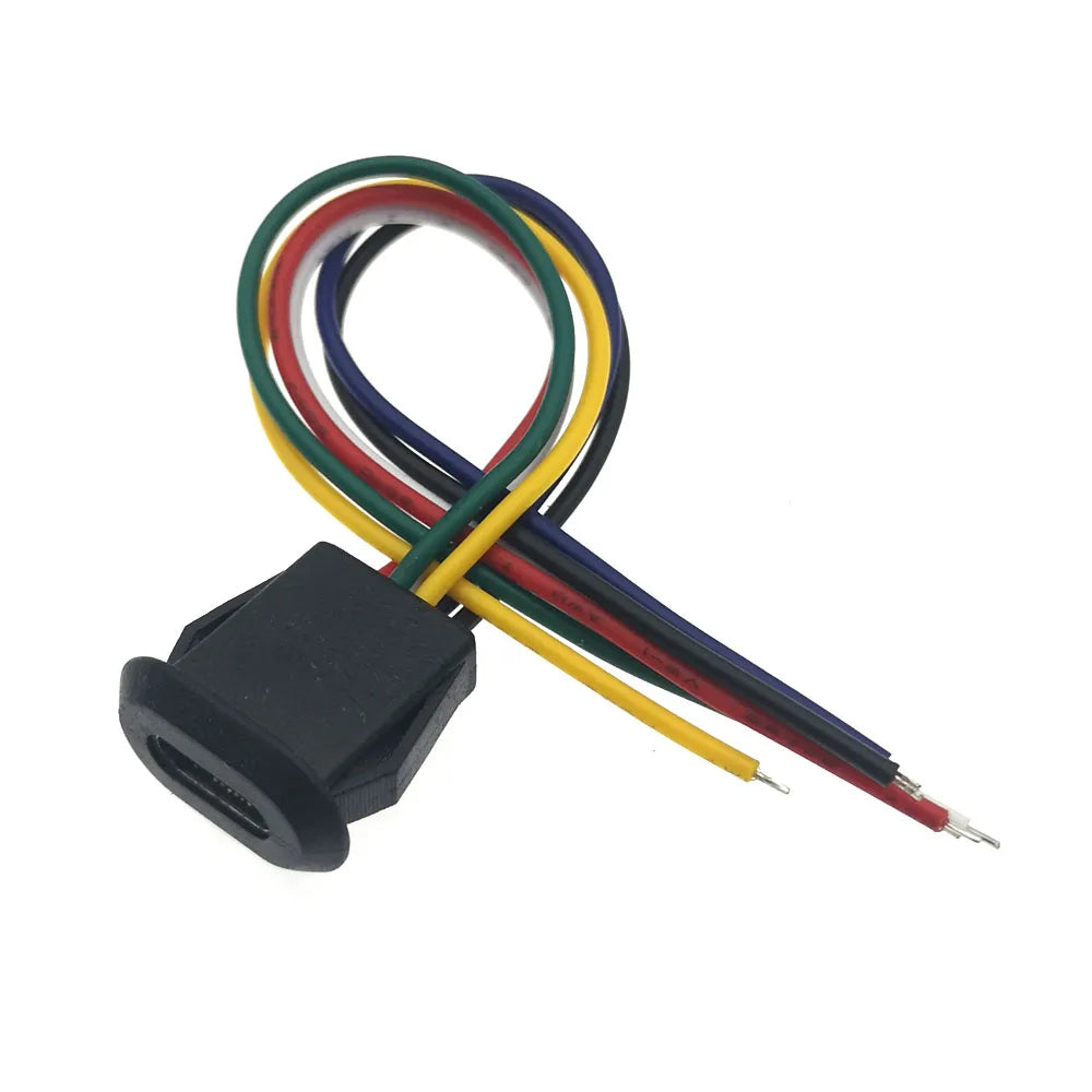 USB-C 2pin 4pin 5pin High Current Charging Socket With Data TYPE-C Female Type C PH2.0 Waterproof Female Connector Jack
