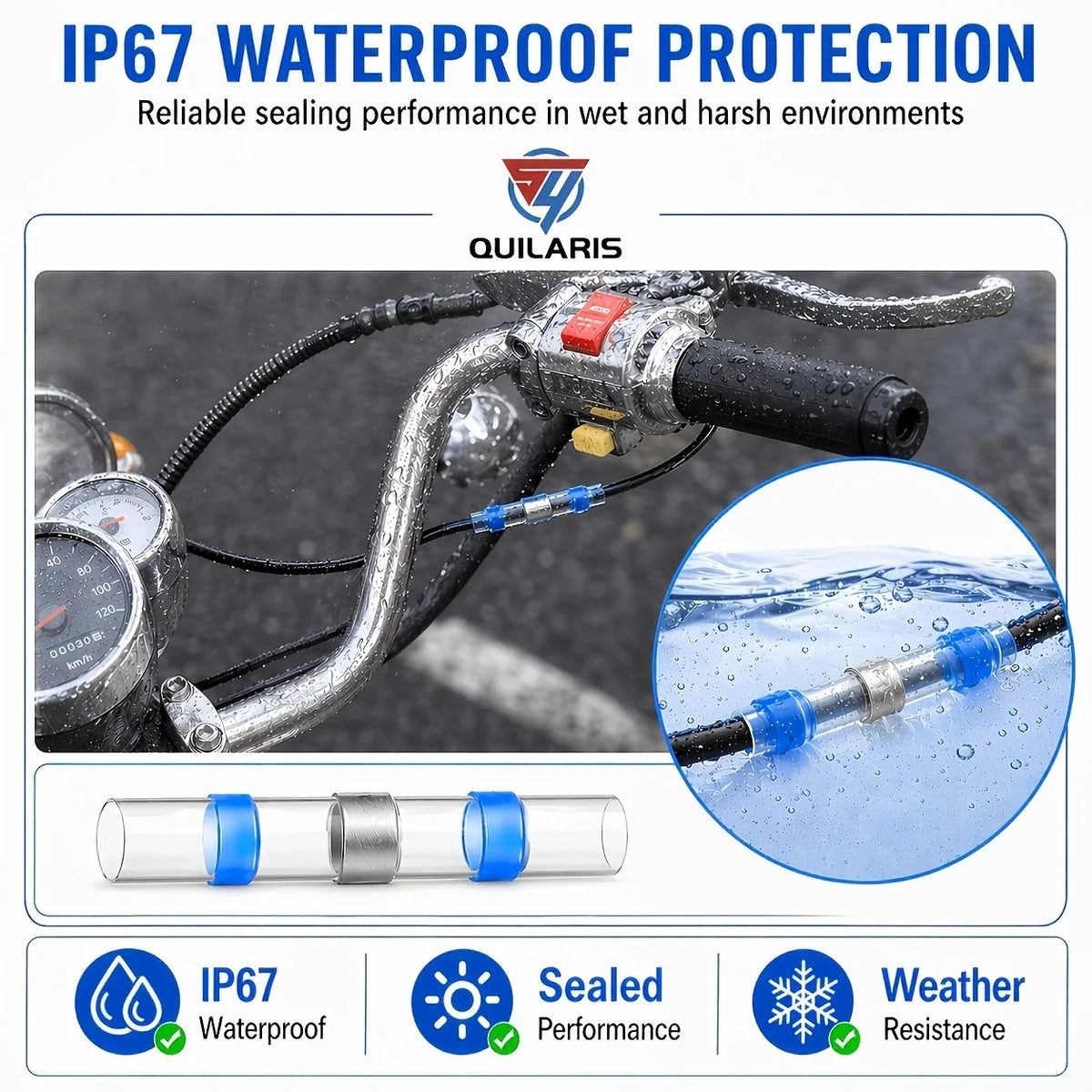 915 pieces welding sealed line connectors, heat shrink butt connectors, insulated electrical butt splicing terminal blocks, suitable for marine, automotive and truck wiring terminals