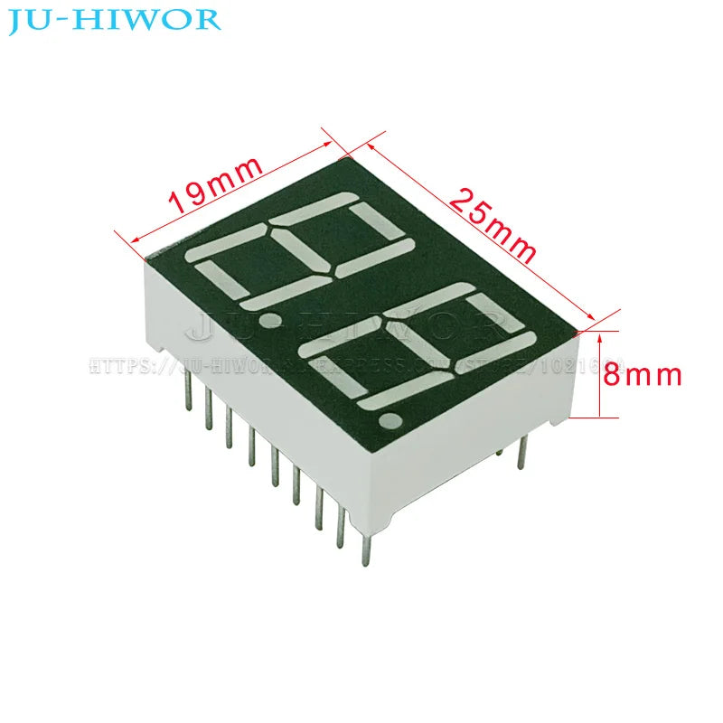 10pcs 18Pins 5261AG 5261BG 0.56 Inch 2 Digit Bits 7 Segment Yellow Green LED Digital Display Digitron Common Anode Cathode