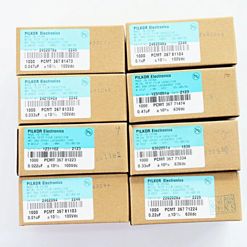20Pcs/Lot CBB Phili Pilkor Film Capacitors 10% 63V 100V 104 224 334 474 684 103 223 333 CBB Capacitor