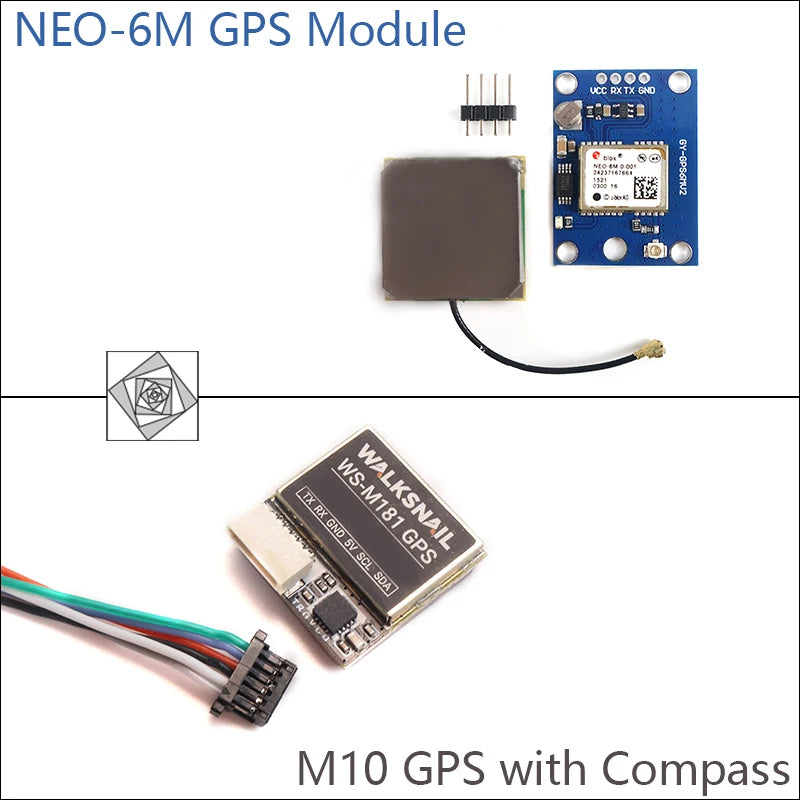 Ublox NEO-6M GPS Module, M10 GPS with Integrated Compass for Drone Flight Controller Positioning Navigation & Autonomous Flight