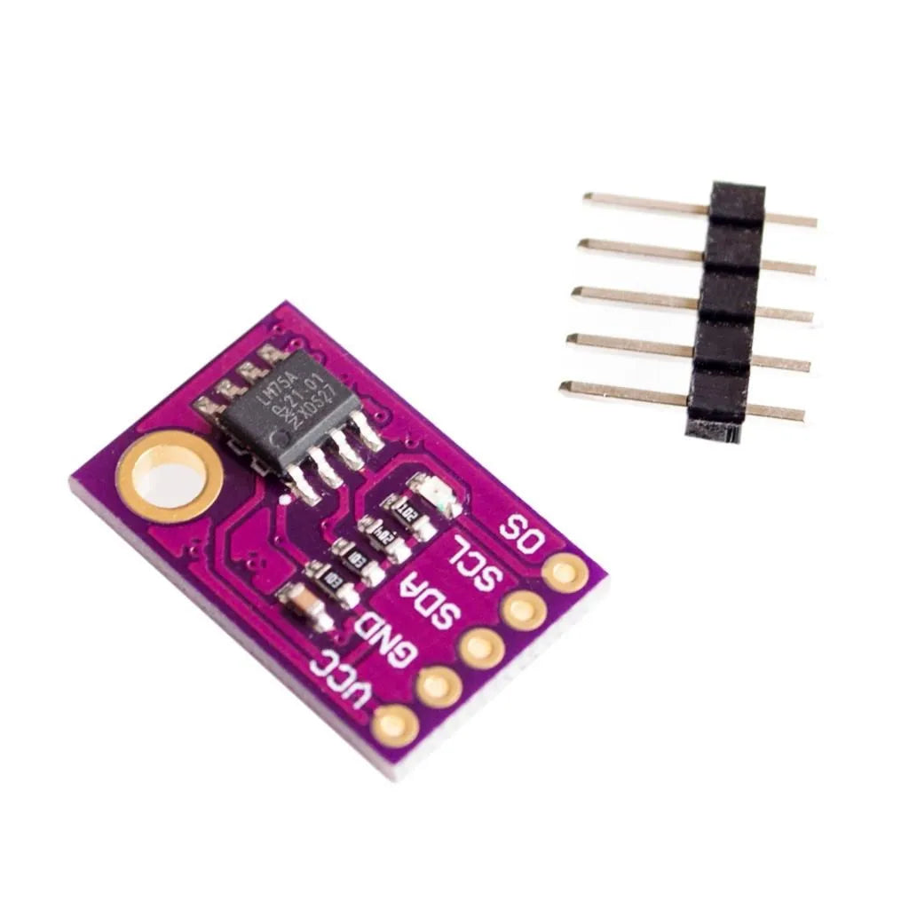 LM75 LM75A Temperature Sensor High-Speed I2C Interface High Precision Development Board Module for Temperature Measurement