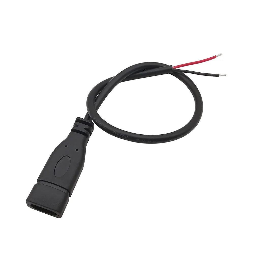 1/3Pcs 0.3M 1M 2M USB Type C Male Female Power Supply Cable Charge Connector Welding 2Pin 4Pin Wire Extension Adapter DIY Repair