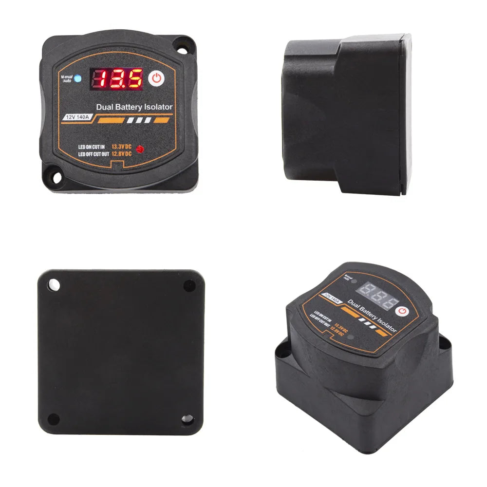 New Smart Dual Battery Isolator 12V 140A Waterproof Digital Voltage Sensitive Relay VSR Switch For Car RV Camper UTV Boat Marine