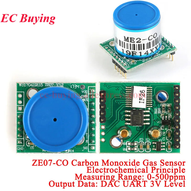 ZE07 ZE07-CO Carbon Monoxide CO Sensor Module High Precision Gas Sensor Detecting Carbon Monoxide Serial Port Output 0-500ppm