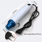 Hot Air Gun 220V Electric Power Hot Dryer Mini Heat Gun Reliable Soldering Temperature Blower DIY Crafts Shrink Tubing Car Wrap