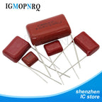 10PCS 63V 100V 250V 400V 450V 630V 2000V RED CBB Polypropylene film capacitor 101 103 104 105 125J 221 222 223 224 225 332 333