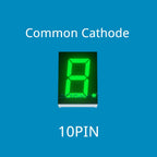 LoCNService 30PCS 0.8Inch Digital Tube LED Display 1 Bit Red Yellow Green Blue White Common Anode / Cathode 7 Segment 0.8 inch