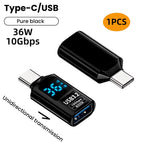 NNBILI USB 3.2 Digital Display Adapter 10Gbps USB Male TO USB Female Converter Fast Charging Data USB C Adapter For PC Laptop