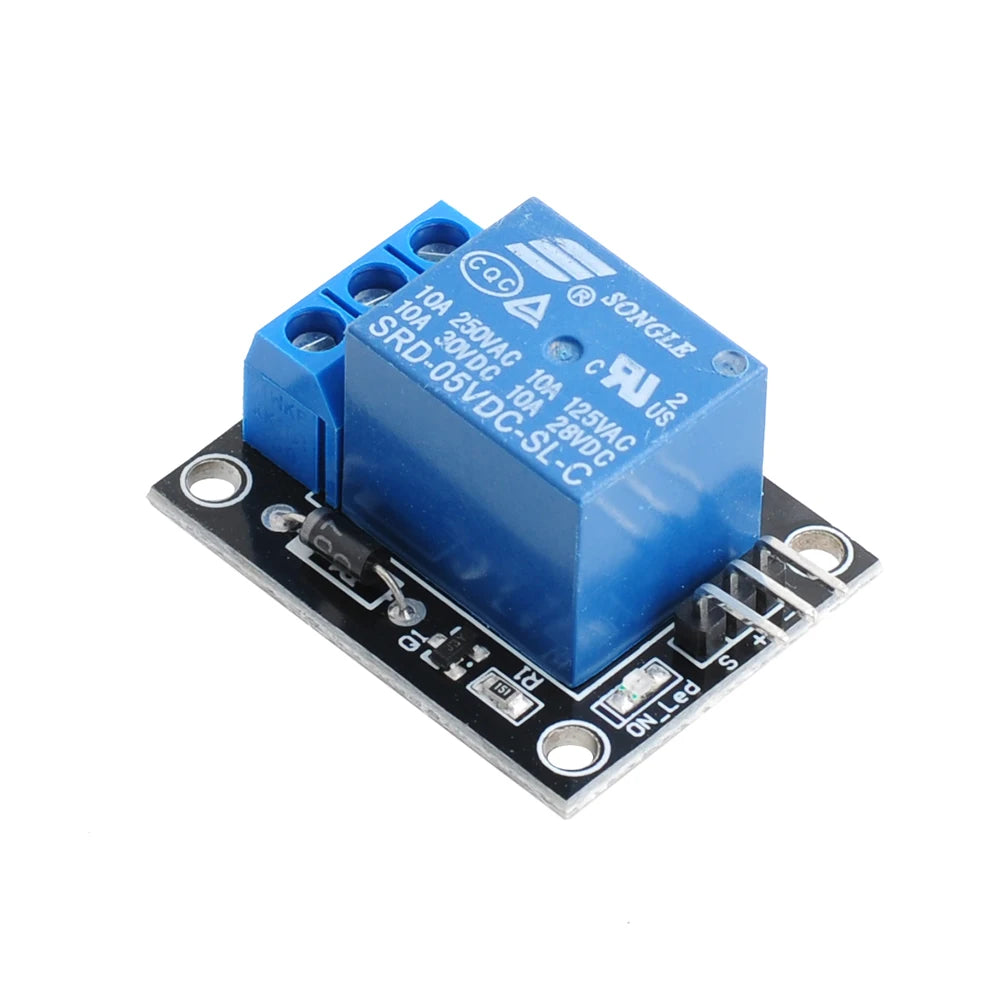 2PCS 5V 1 Channel Relay Module With Optocoupler KY-019 SRD-05VDC-SL-C with NO/NC Contact For Ardu+ino Appliance Control