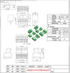 2.54mm Pitch KF2EDG PCB Screw Terminal Block 2P 3P 4P 5P 6P 7P 8P 9P 10Pin Male Plug Female Socket Pin Header Wire Connector