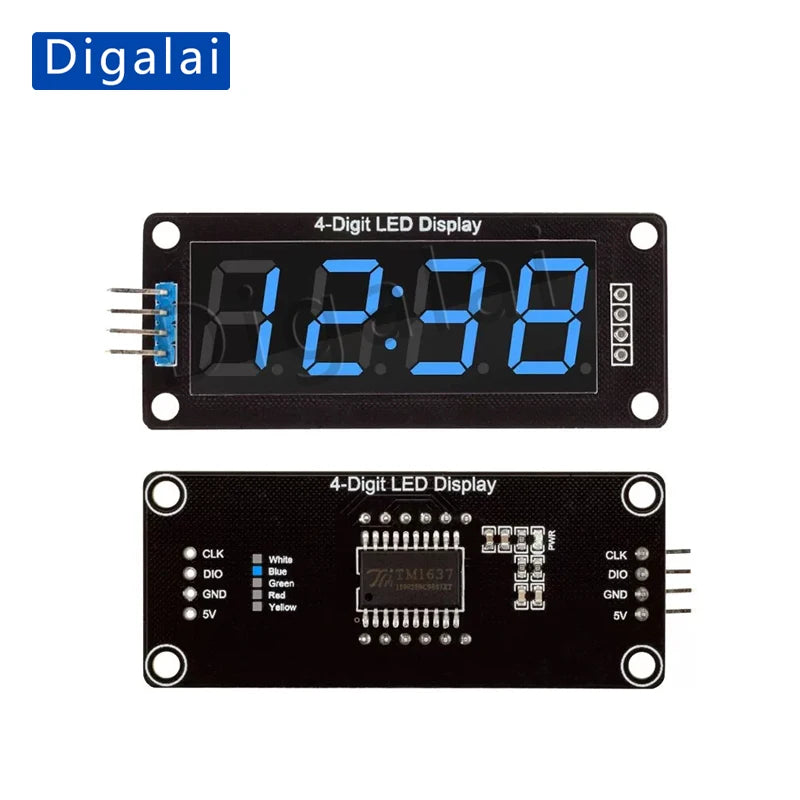 TM1637 0.56-inch four-digit seven-segment digital tube clock display module with clock display