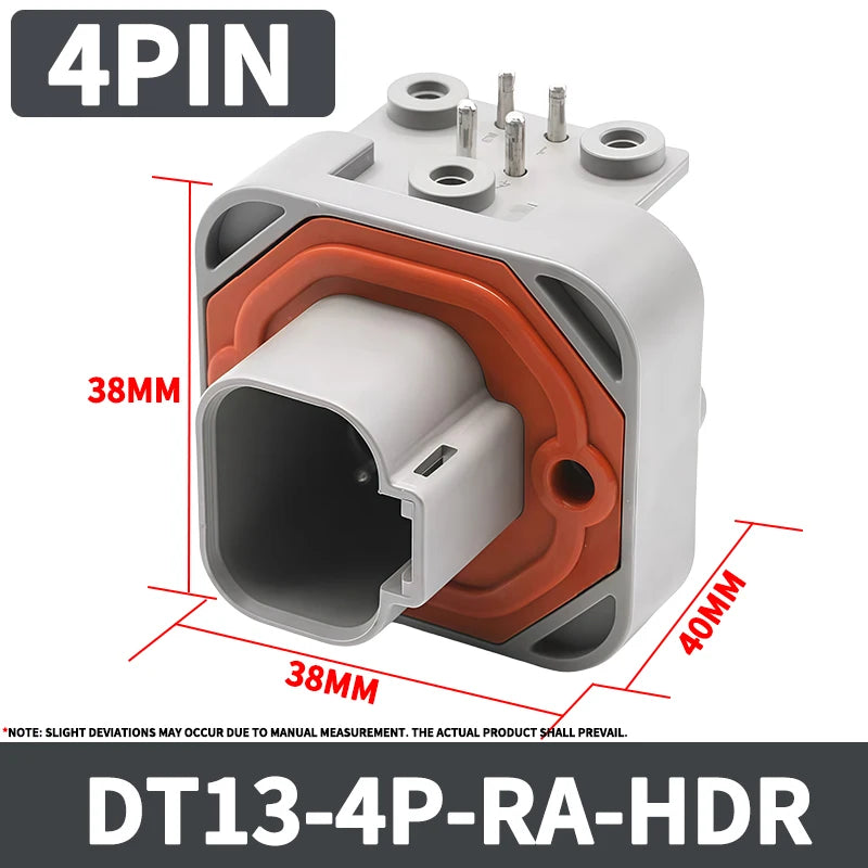 DT13 Series  Waterproof  Automotive PCB Right-Angle Header Connector 2/3/4/6/8/12Pin Male/Female Kit for Car Truck Bus Marine