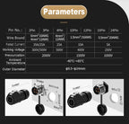 EW-LP24 Solderless Power Aviation Connector Waterproof Adapter Screw Lock Charger M24 2 3 4 5 Pin Male Plug Female Socket IP68