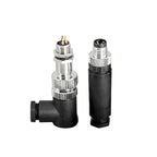 M8 A-Coded Sensor Connector – Panel Back Mount Waterproof Flange Socket & Plug, 3/4/5 Pin Male & Female Threaded Coupling