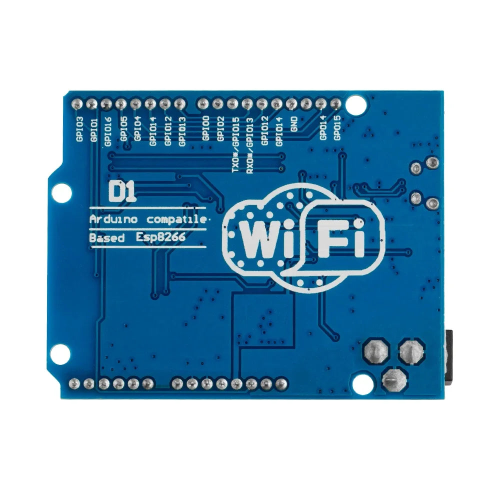 ESP-12E WeMos D1 UNO R3 CH340 CH340G WiFi Development Board Based ESP8266 Shield Smart Electronic PCB For Arduino Compatible IDE