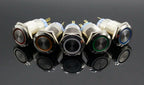 19mm Metal Alumina Black Press Button Led Power Mark Lamp Button Momentary/Latching Control PushButton Switch